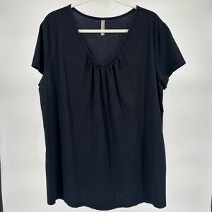 Women’s Hanna Andersson Black V-neck Tee Sz XL